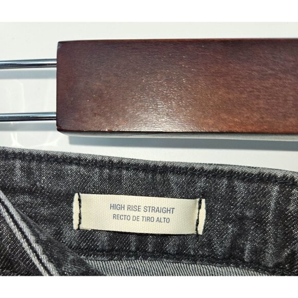 Universal Thread Black Jeans Women Sz 26 High Rise Straight Vintage Stretch NEW - Picture 7 of 12